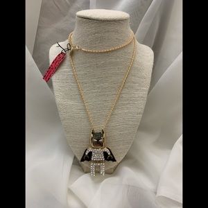 Betsey Johnson Necklace with Batman Charm